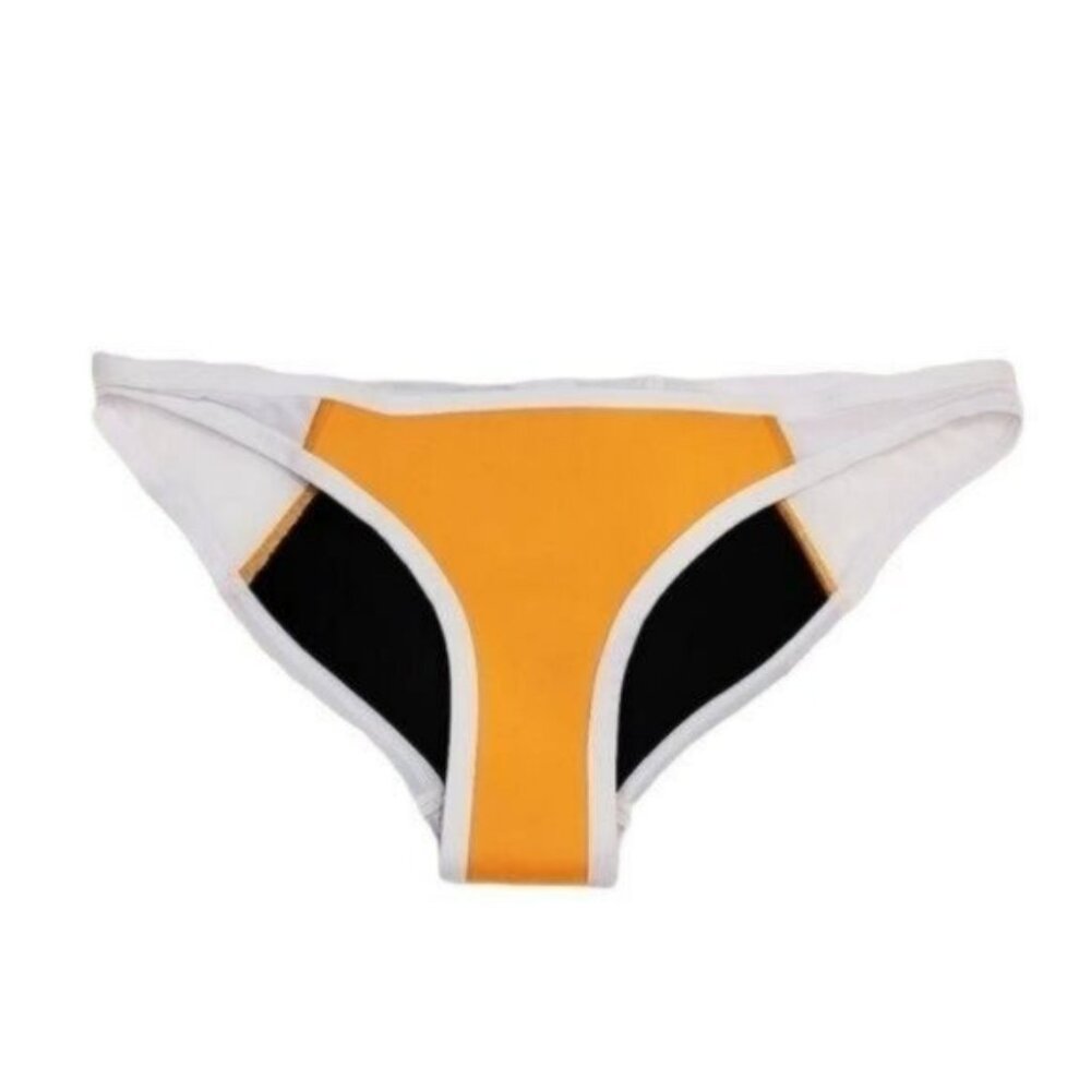 Hoaka | Colorblock Swim Wear bikini Bottoms Orange White